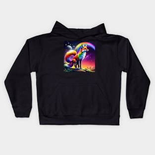 Rainbow Fox Kids Hoodie